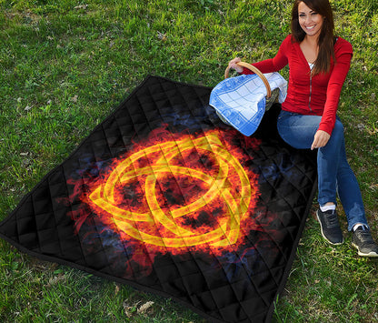 Fire Celtic Knot Print Quilt