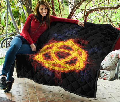 Fire Celtic Knot Print Quilt