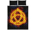 Fire Celtic Knot Print Quilt Bed Set