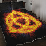 Fire Celtic Knot Print Quilt Bed Set