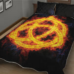 Fire Celtic Knot Print Quilt Bed Set