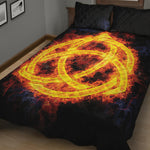 Fire Celtic Knot Print Quilt Bed Set