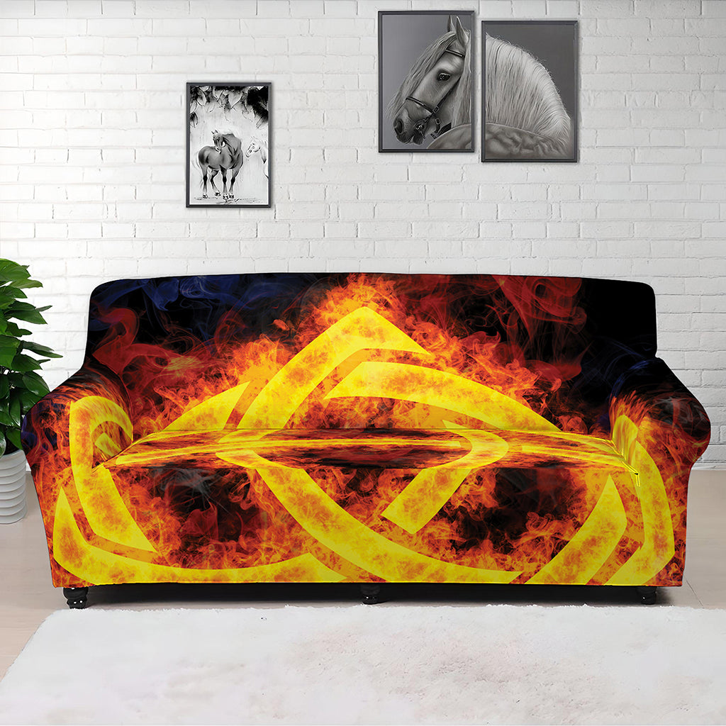 Fire Celtic Knot Print Sofa Cover