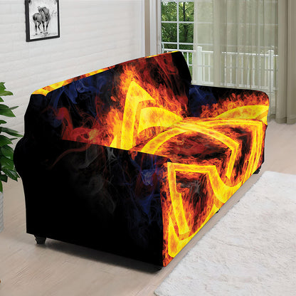 Fire Celtic Knot Print Sofa Cover