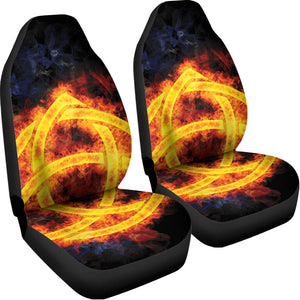 Fire Celtic Knot Print Universal Fit Car Seat Covers