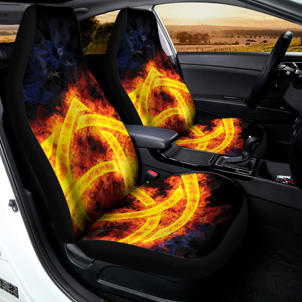 Fire Celtic Knot Print Universal Fit Car Seat Covers