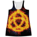 Fire Celtic Knot Print Women's Racerback Tank Top