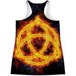 Fire Celtic Knot Print Women's Racerback Tank Top