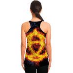 Fire Celtic Knot Print Women's Racerback Tank Top