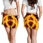 Fire Celtic Knot Print Women's Shorts