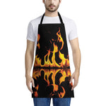 Fire Flame Burning Print Apron