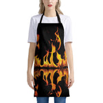 Fire Flame Burning Print Apron