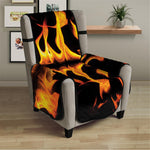 Fire Flame Burning Print Armchair Protector