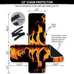 Fire Flame Burning Print Armchair Protector