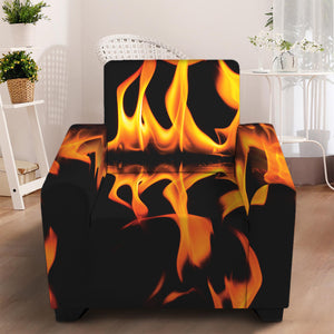 Fire Flame Burning Print Armchair Slipcover