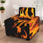 Fire Flame Burning Print Armchair Slipcover