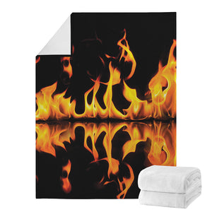 Fire Flame Burning Print Blanket