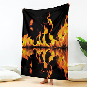 Fire Flame Burning Print Blanket