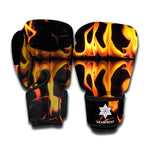 Fire Flame Burning Print Boxing Gloves
