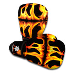 Fire Flame Burning Print Boxing Gloves