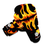 Fire Flame Burning Print Boxing Gloves