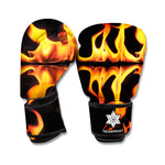 Fire Flame Burning Print Boxing Gloves
