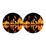 Fire Flame Burning Print Car Coasters