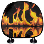 Fire Flame Burning Print Car Headrest Covers