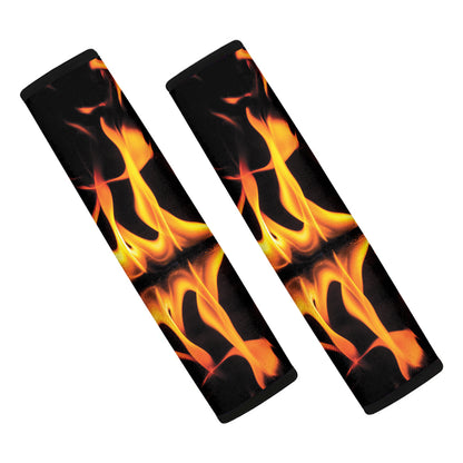 Fire Flame Burning Print Car Seat Belt Covers