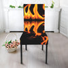 Fire Flame Burning Print Dining Chair Slipcover