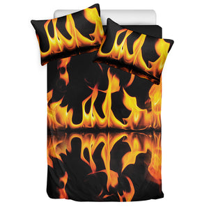 Fire Flame Burning Print Duvet Cover Bedding Set