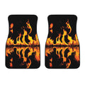 Fire Flame Burning Print Front Car Floor Mats