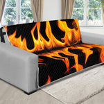 Fire Flame Burning Print Futon Protector