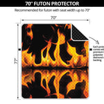 Fire Flame Burning Print Futon Protector