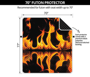 Fire Flame Burning Print Futon Protector