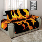 Fire Flame Burning Print Half Sofa Protector