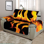 Fire Flame Burning Print Half Sofa Protector