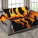 Fire Flame Burning Print Loveseat Protector