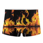 Fire Flame Burning Print Men's Boxer Briefs