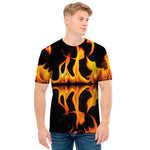 Fire Flame Burning Print Men's T-Shirt