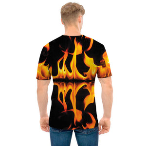 Fire Flame Burning Print Men's T-Shirt