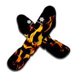 Fire Flame Burning Print Muay Thai Shin Guard