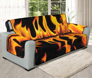 Fire Flame Burning Print Oversized Sofa Protector