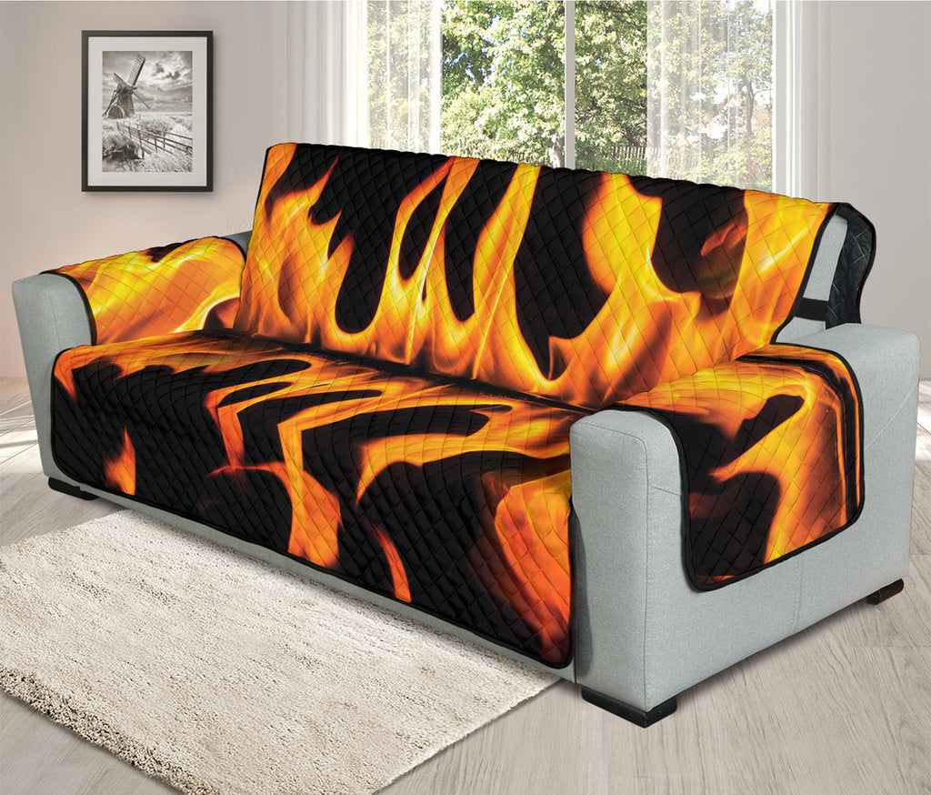 Fire Flame Burning Print Oversized Sofa Protector