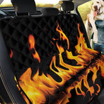 Fire Flame Burning Print Pet Car Back Seat Cover