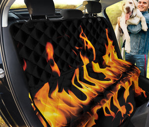 Fire Flame Burning Print Pet Car Back Seat Cover