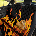 Fire Flame Burning Print Pet Car Back Seat Cover