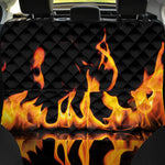 Fire Flame Burning Print Pet Car Back Seat Cover