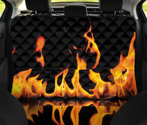 Fire Flame Burning Print Pet Car Back Seat Cover