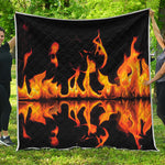 Fire Flame Burning Print Quilt